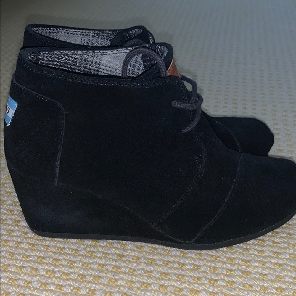 Toms Wedge Booties (excellent condition)